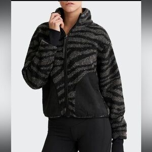 Varley Napoli Zebra Fleece Sherpa Zip Up S
